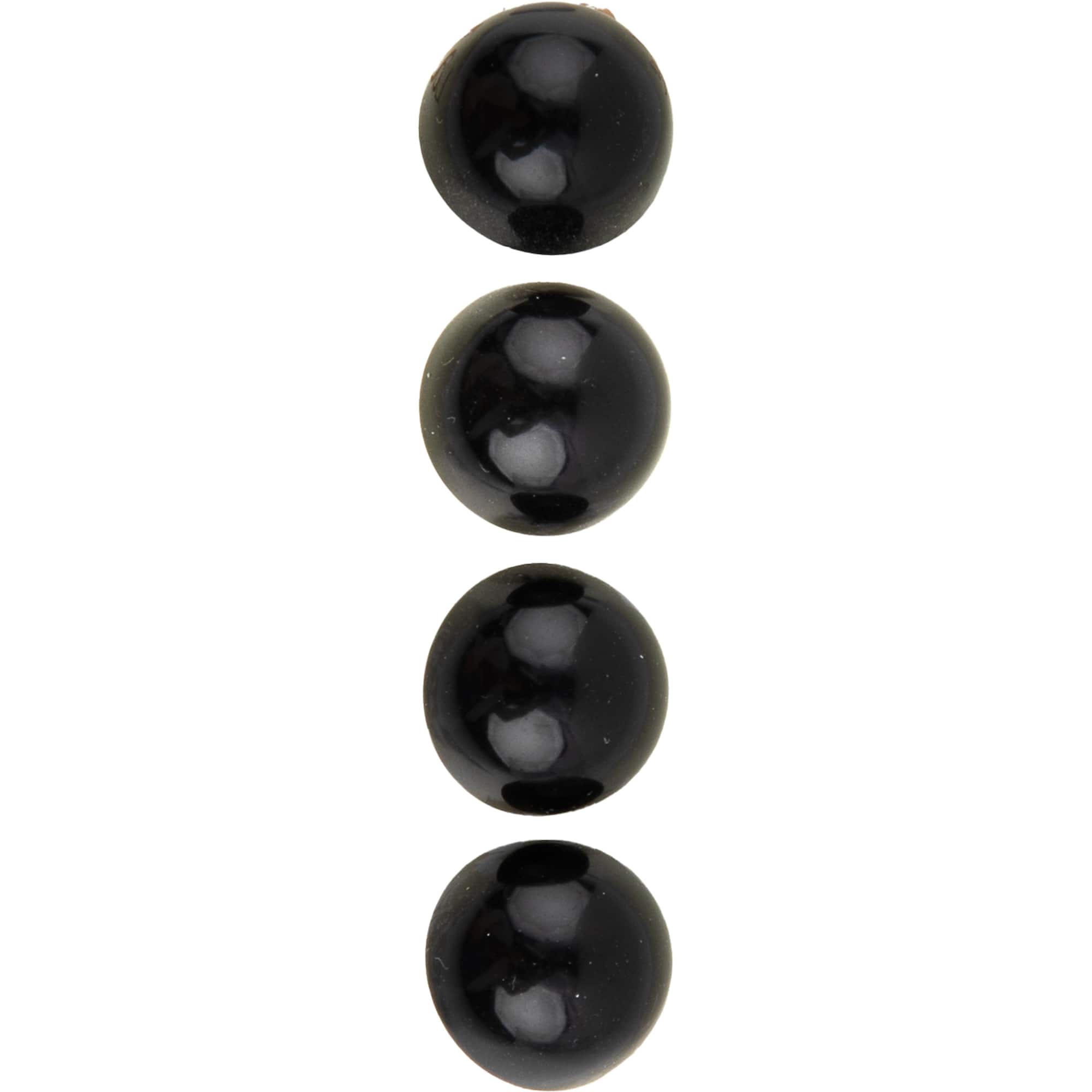 LaMode 9/16" Black Domed Shank Buttons, 4ct.
